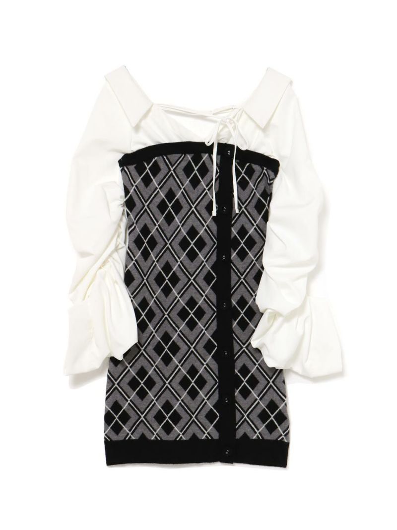 BUBBLES】ルーズシャツニットワンピース | sparkling mall online store