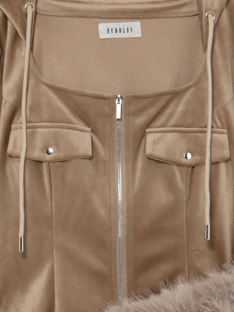 BUBBLES】ファーベルベットワンピース | sparkling mall online store