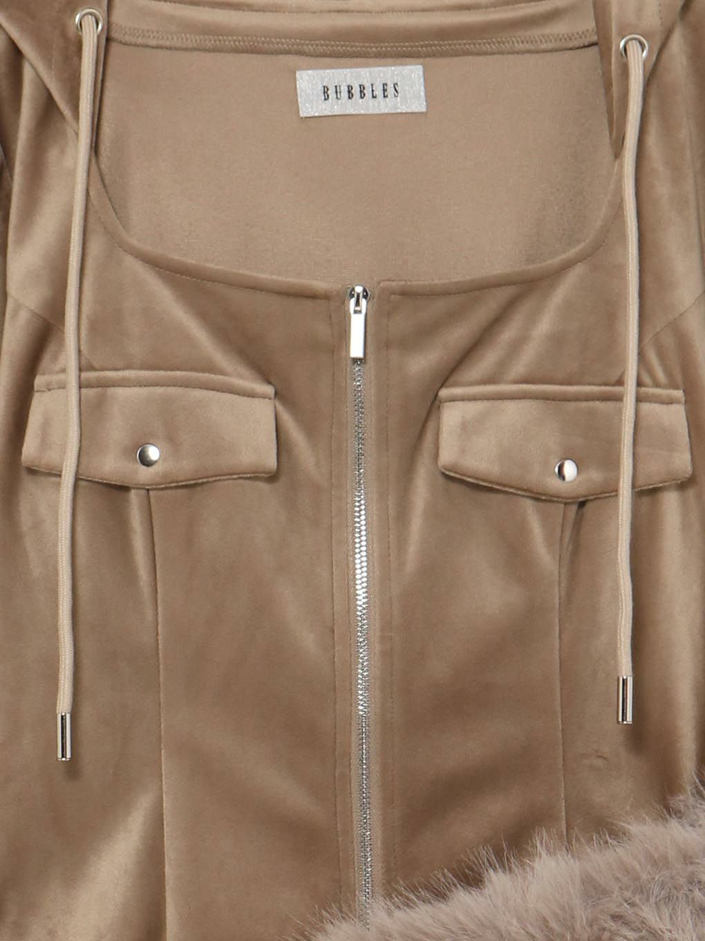 【BUBBLES】ファーベルベットワンピース