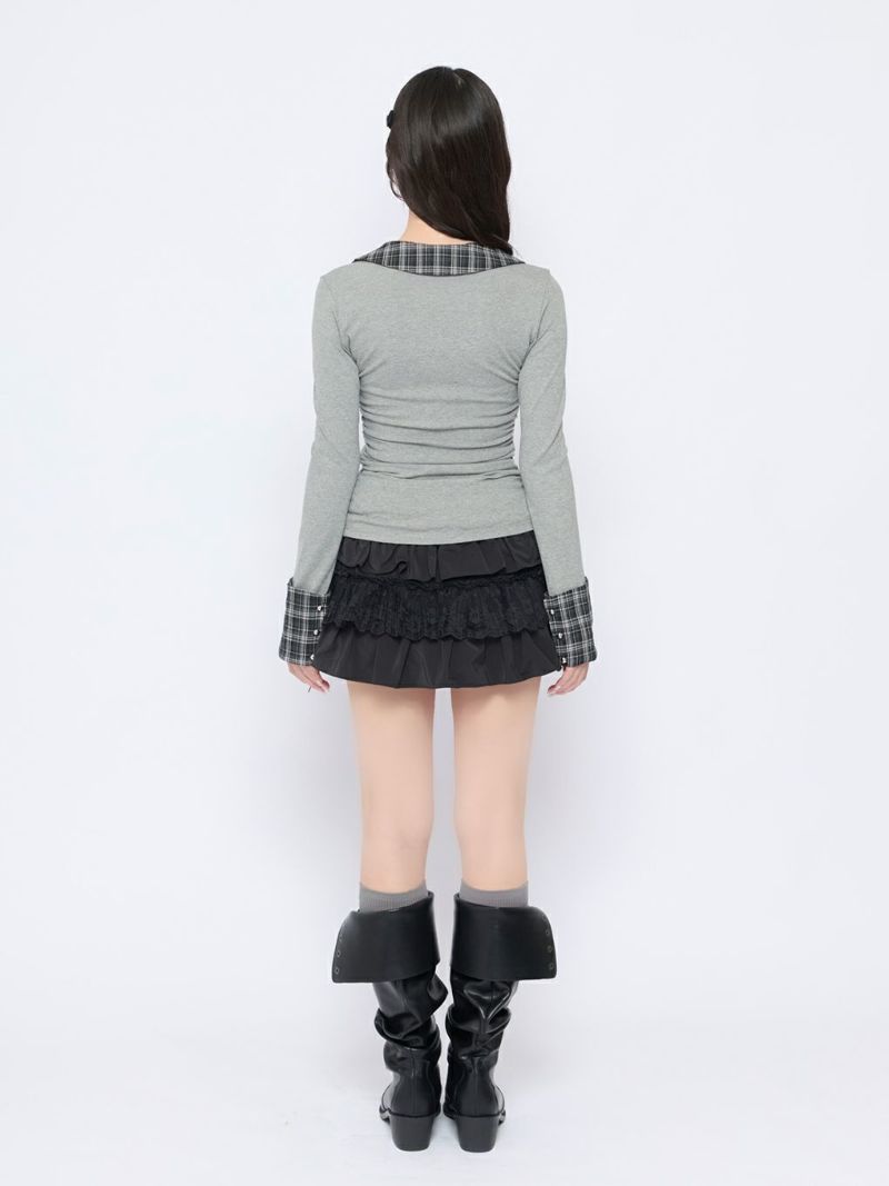 BUBBLES】ギャザーリボンシャツトップス | sparkling mall online store