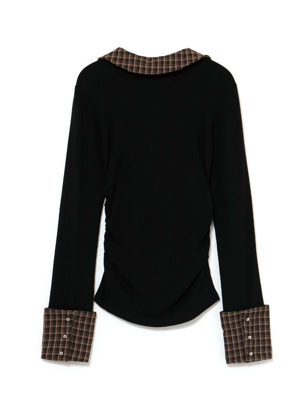 【BUBBLES】ギャザーリボンシャツトップス