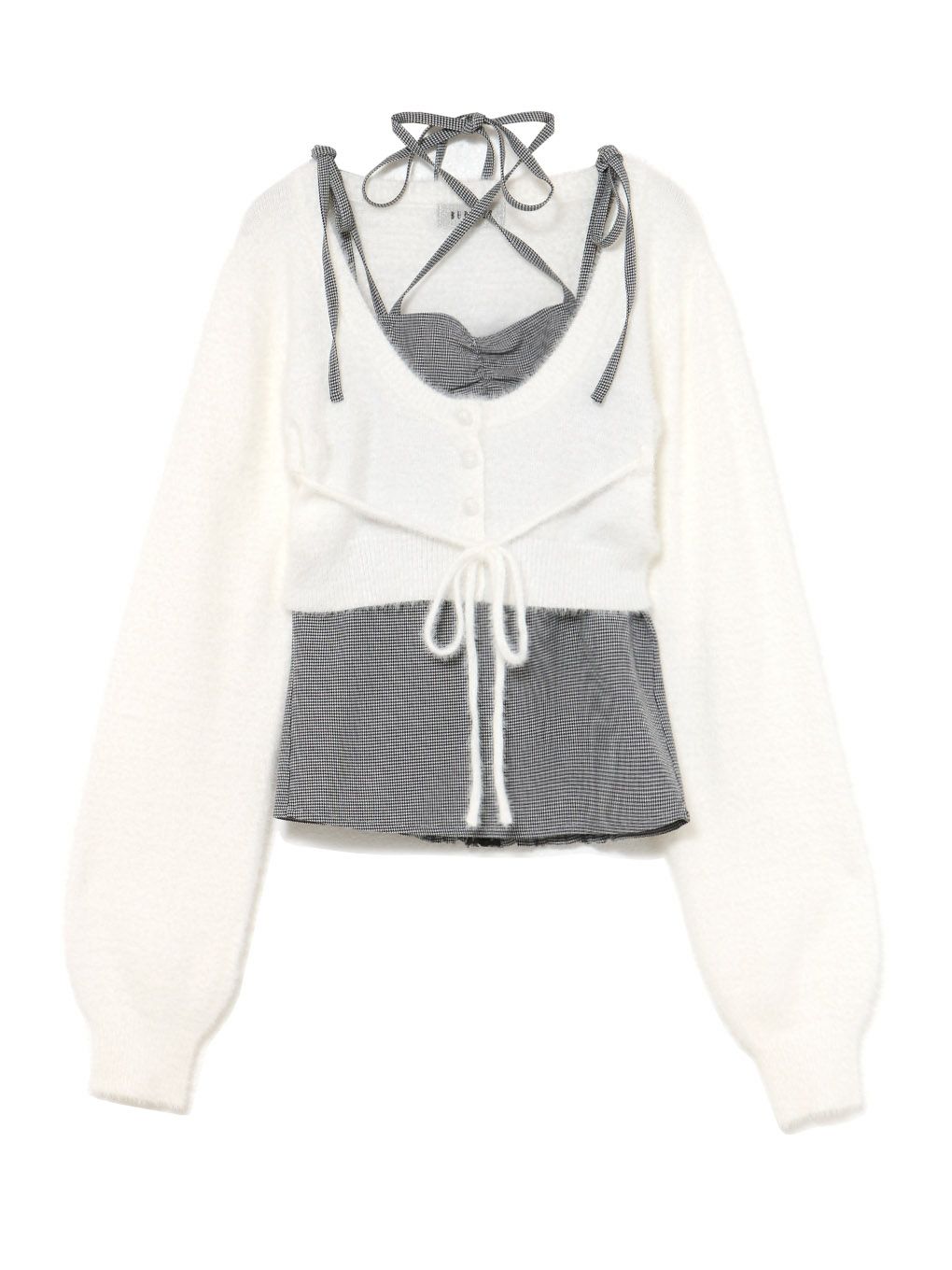 【BUBBLES】チェックリボンアンサンブル