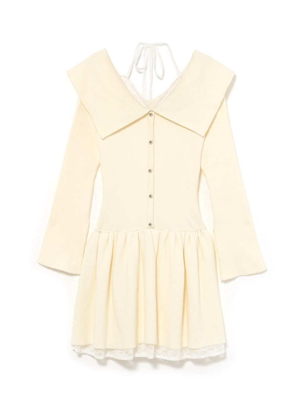 【BUBBLES】レイヤードフレアニットワンピース