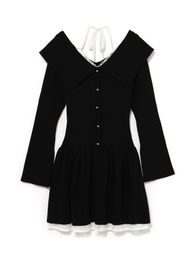 BUBBLES】レイヤードフレアニットワンピース | sparkling mall online