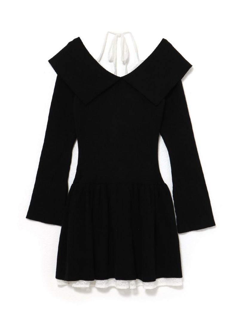 BUBBLES】レイヤードフレアニットワンピース | sparkling mall online