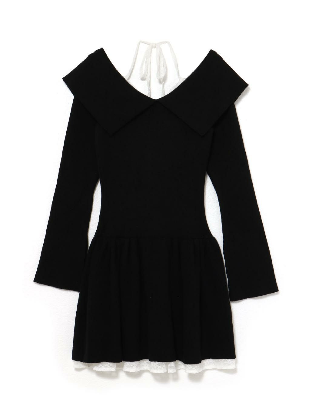 【BUBBLES】レイヤードフレアニットワンピース