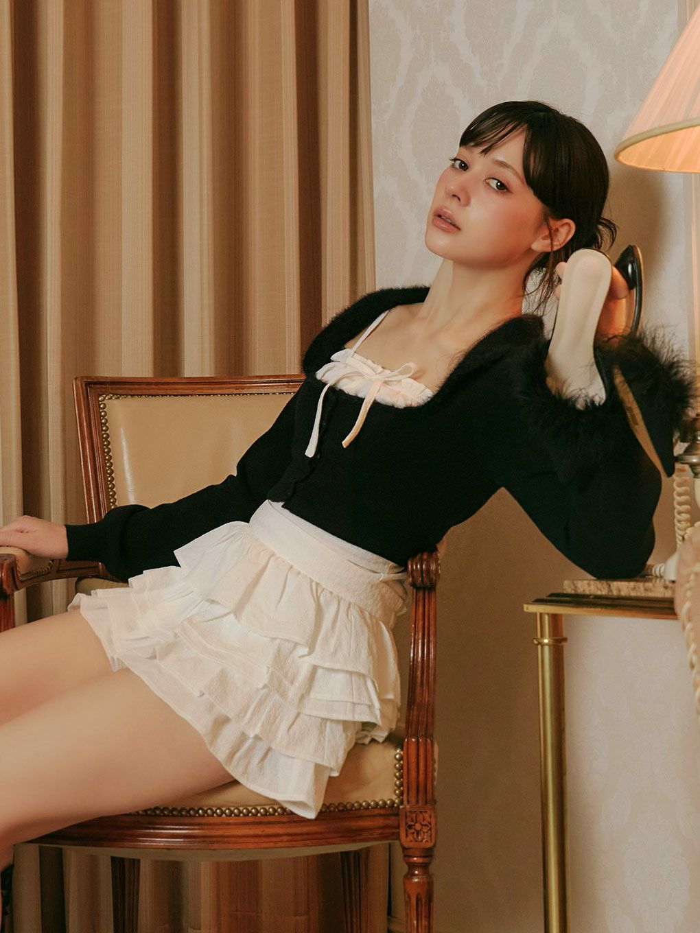 【BUBBLES】シャギーコケットアンサンブル