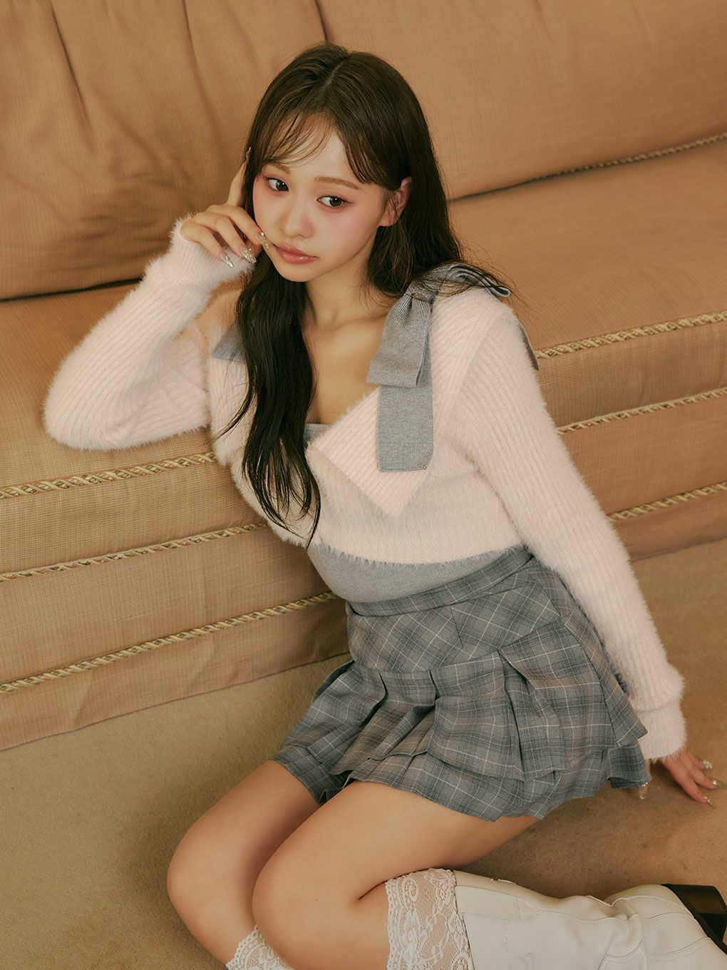 【BUBBLES】ショルダーリボンアンサンブル