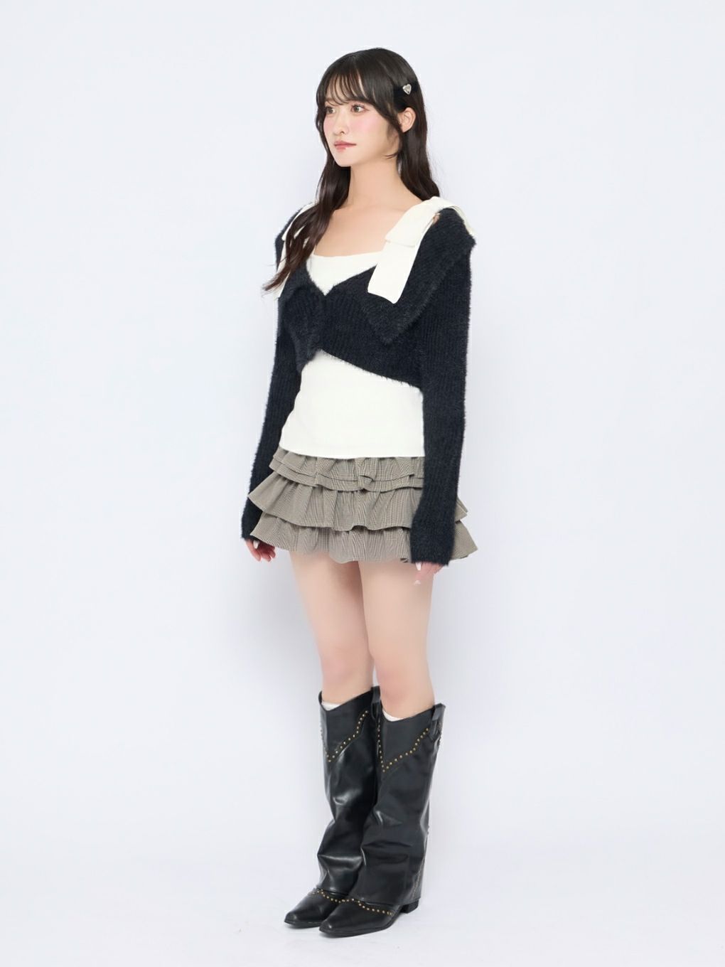 【BUBBLES】ショルダーリボンアンサンブル