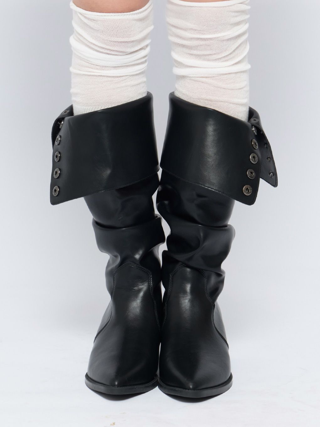 【BUBBLES】ローヒールロングブーツ