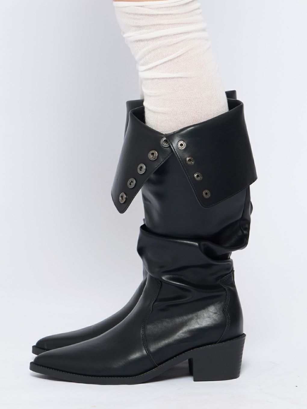 【BUBBLES】ローヒールロングブーツ