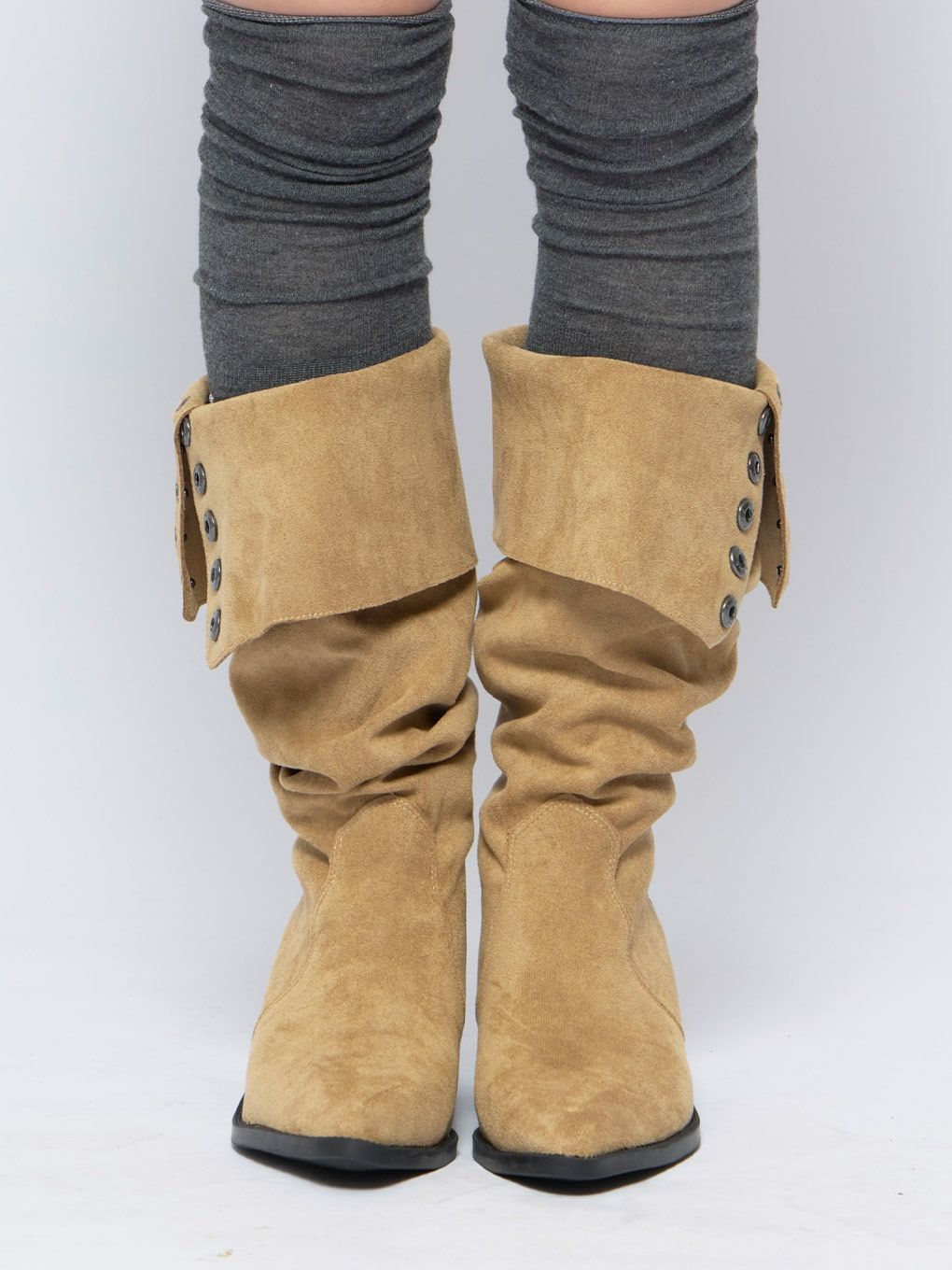 【BUBBLES】ローヒールロングブーツ