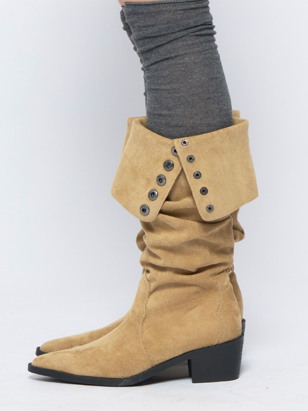 【BUBBLES】ローヒールロングブーツ