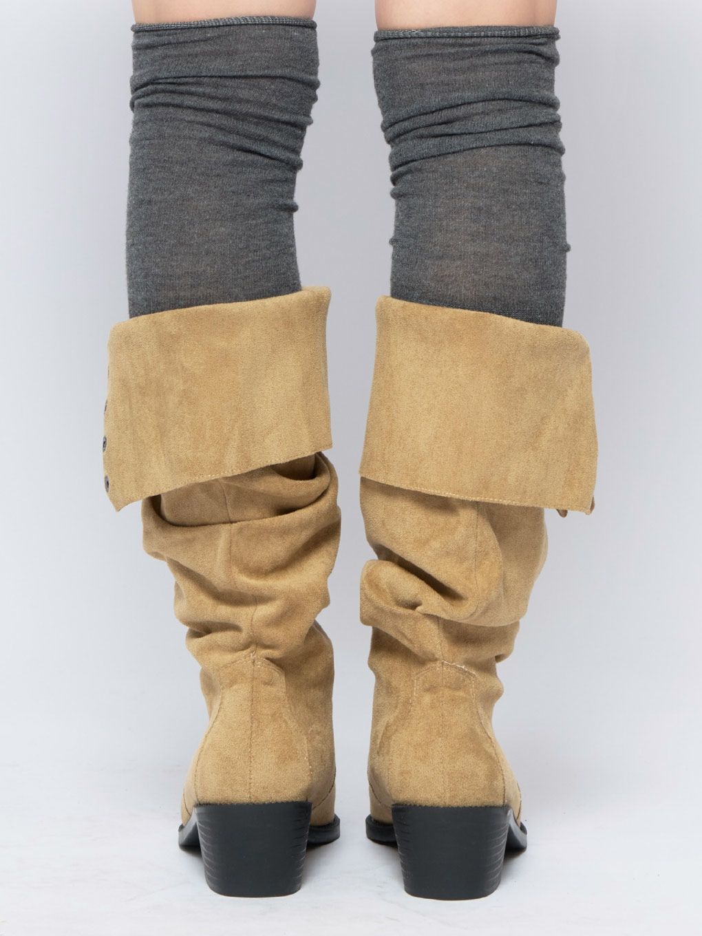 【BUBBLES】ローヒールロングブーツ