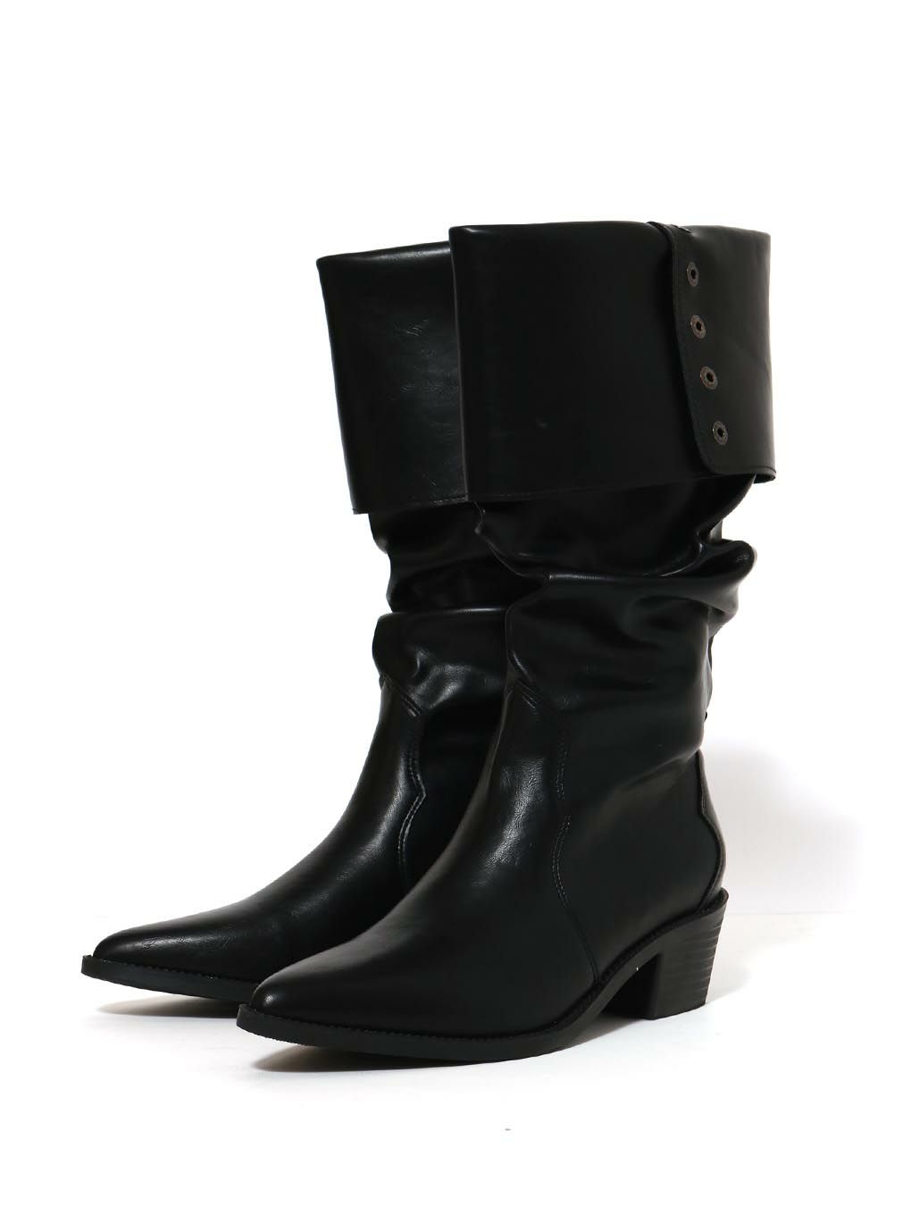 【BUBBLES】ローヒールロングブーツ