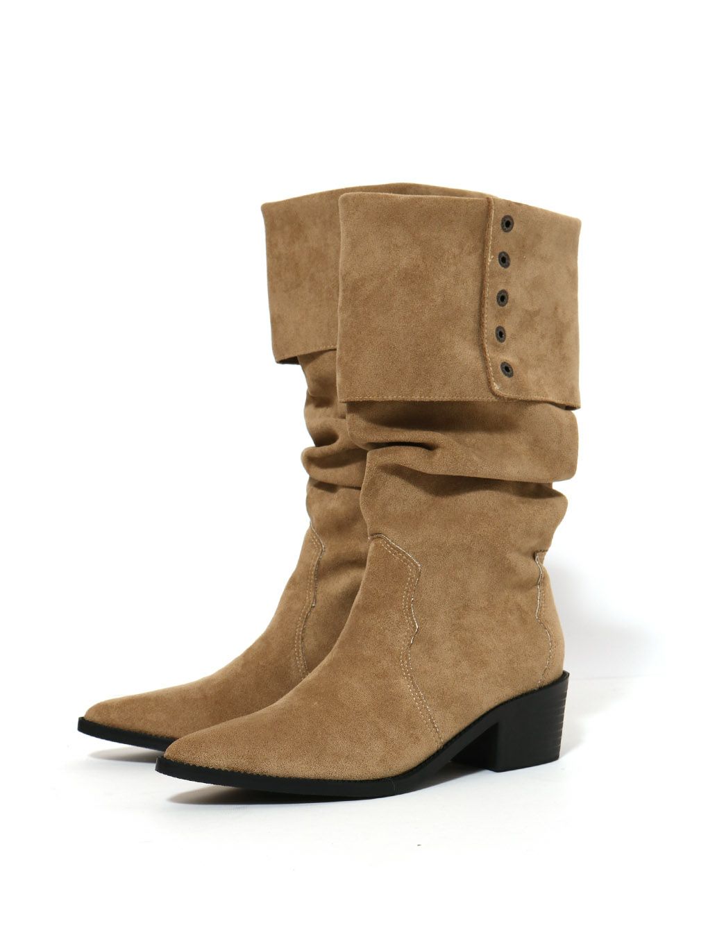 【BUBBLES】ローヒールロングブーツ