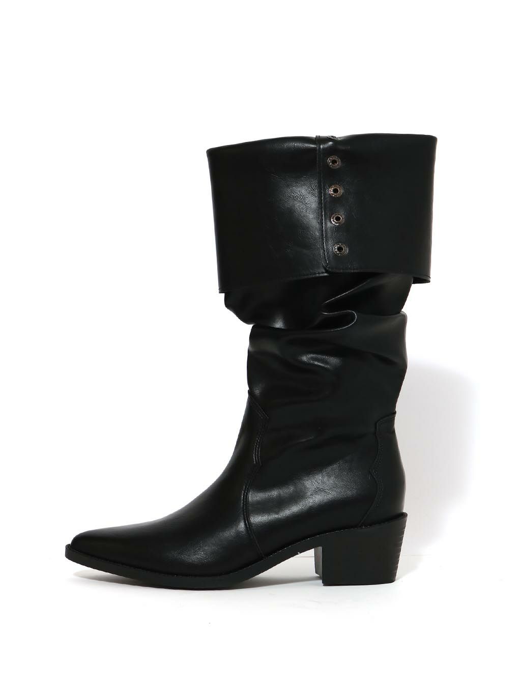 【BUBBLES】ローヒールロングブーツ