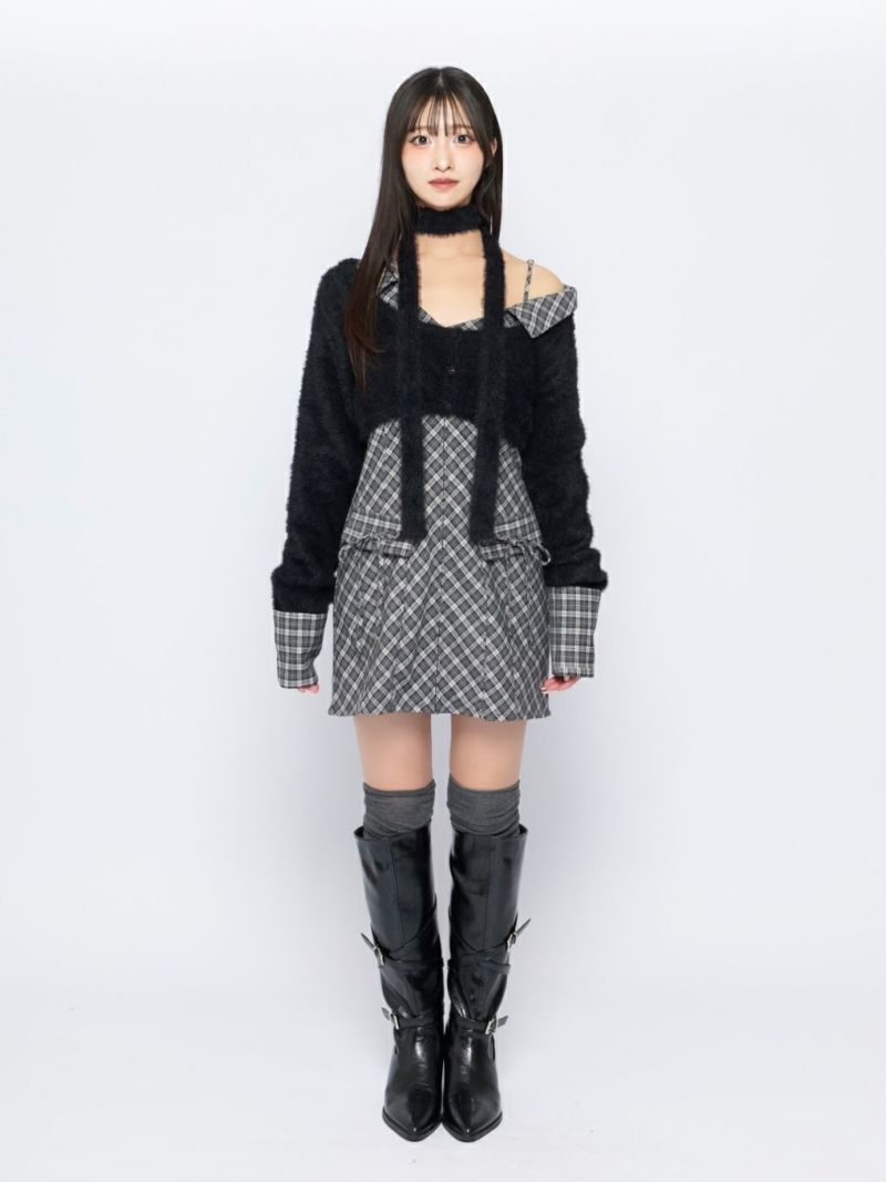 BUBBLES】レイヤードシャツワンピース | sparkling mall online store