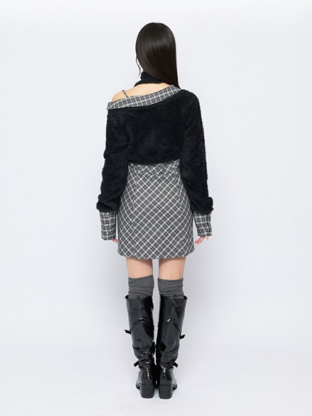 【BUBBLES】レイヤードシャツワンピース