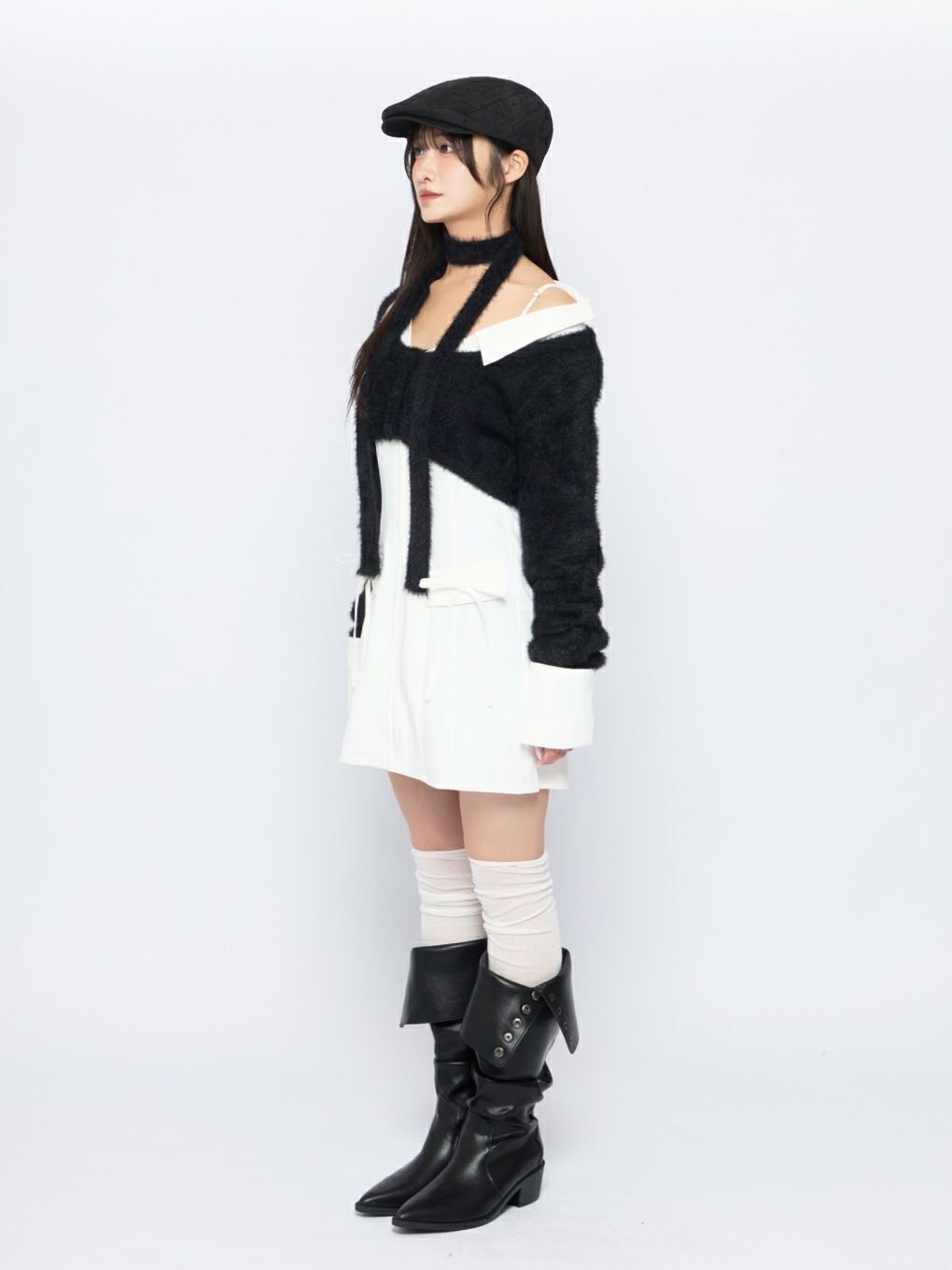 【BUBBLES】レイヤードシャツワンピース