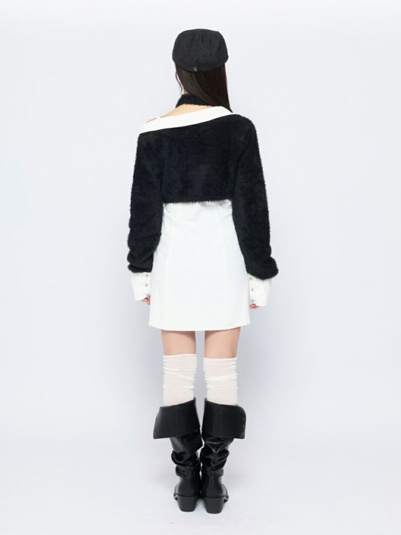 BUBBLES】レイヤードシャツワンピース | sparkling mall online store