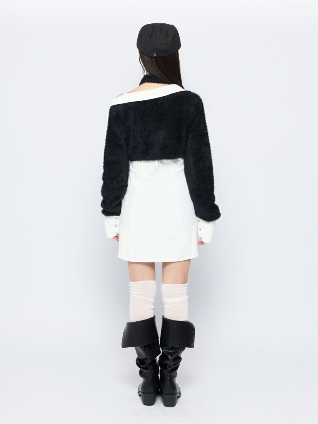 【BUBBLES】レイヤードシャツワンピース