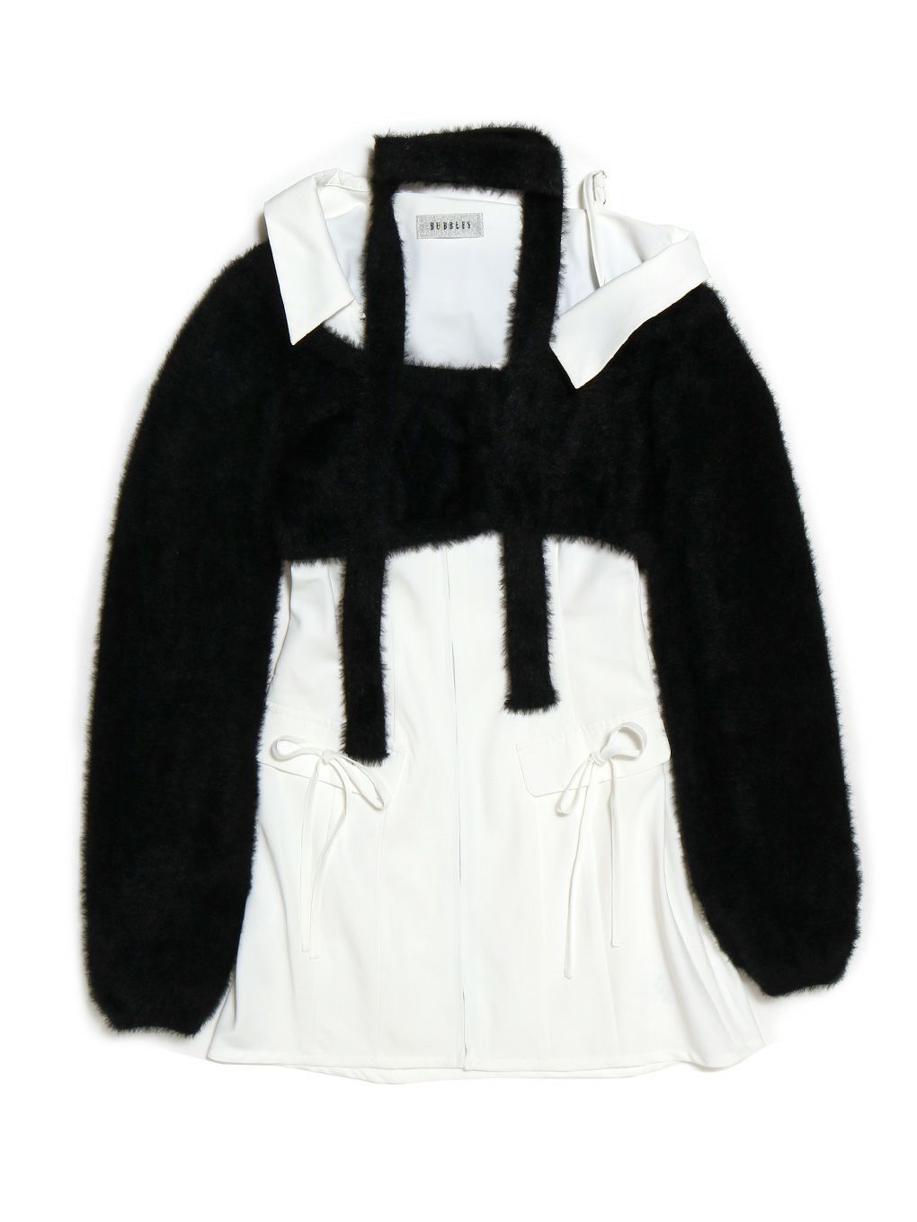 【BUBBLES】レイヤードシャツワンピース