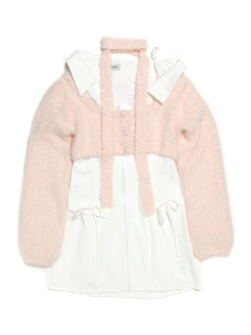 【BUBBLES】レイヤードシャツワンピース