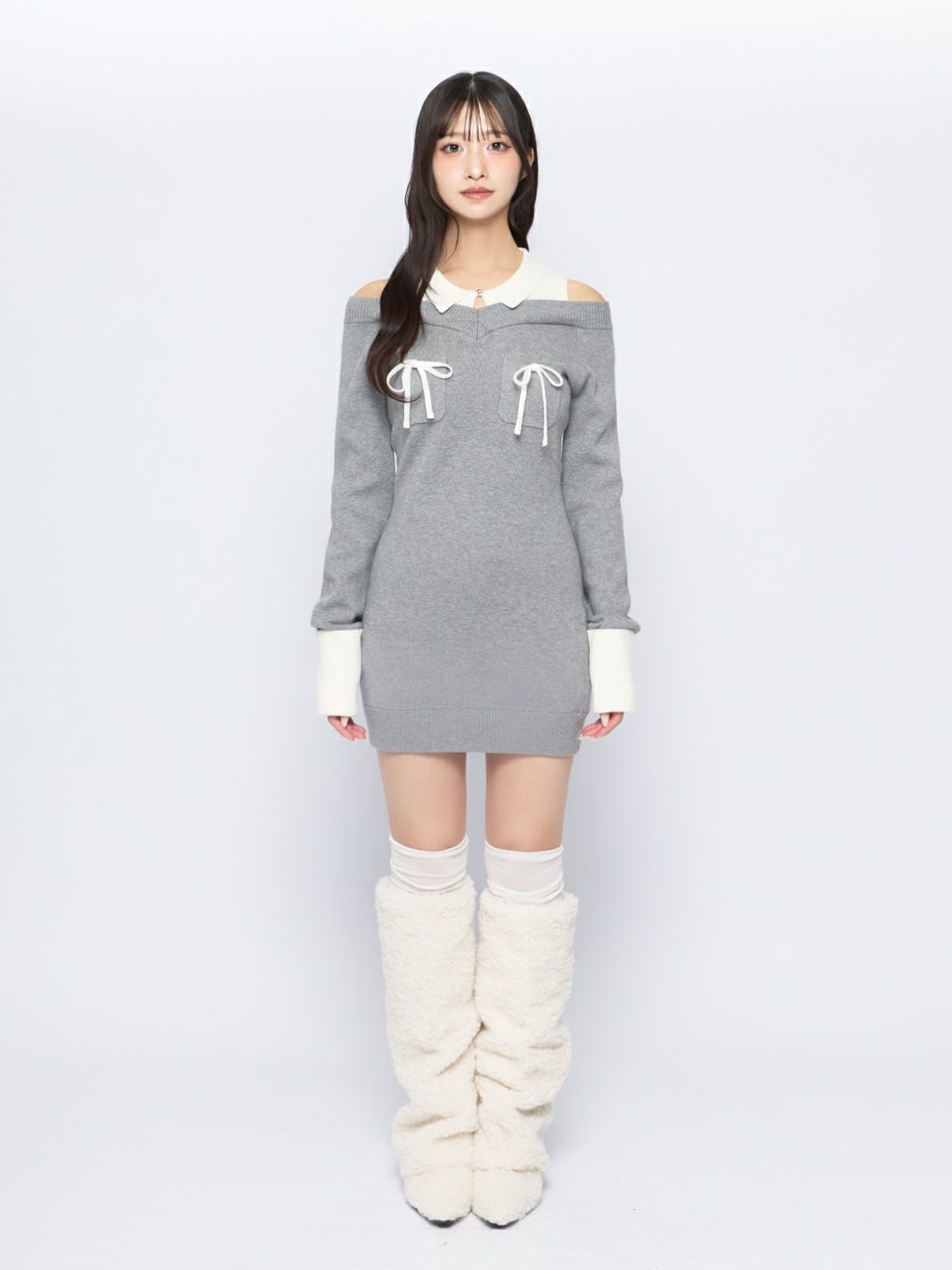 【BUBBLES】スクールガールニットワンピース