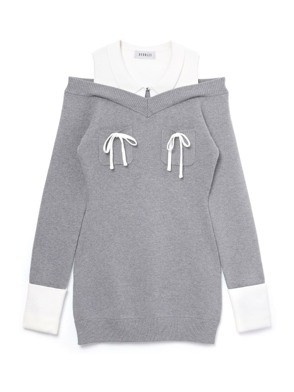 【BUBBLES】スクールガールニットワンピース