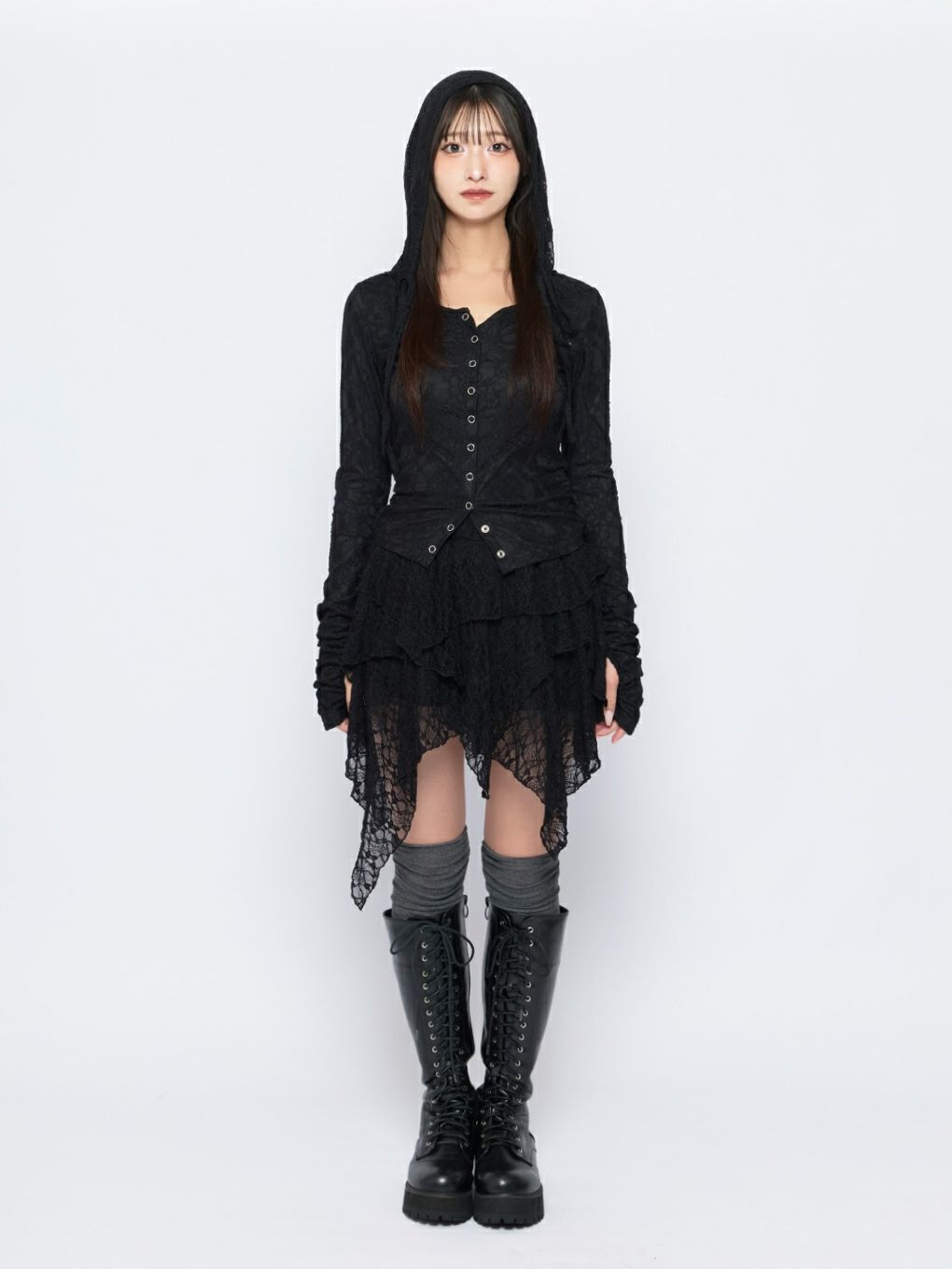 【BUBBLES】レースフーディートップス