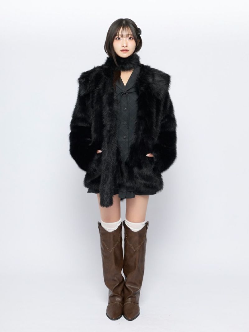 BUBBLES】ロングファージャケット | sparkling mall online store