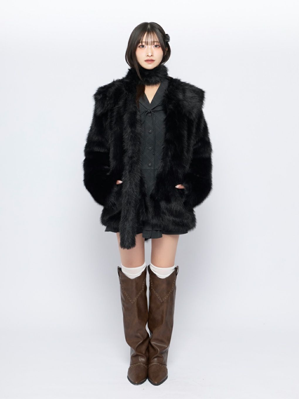 【BUBBLES】ロングファージャケット