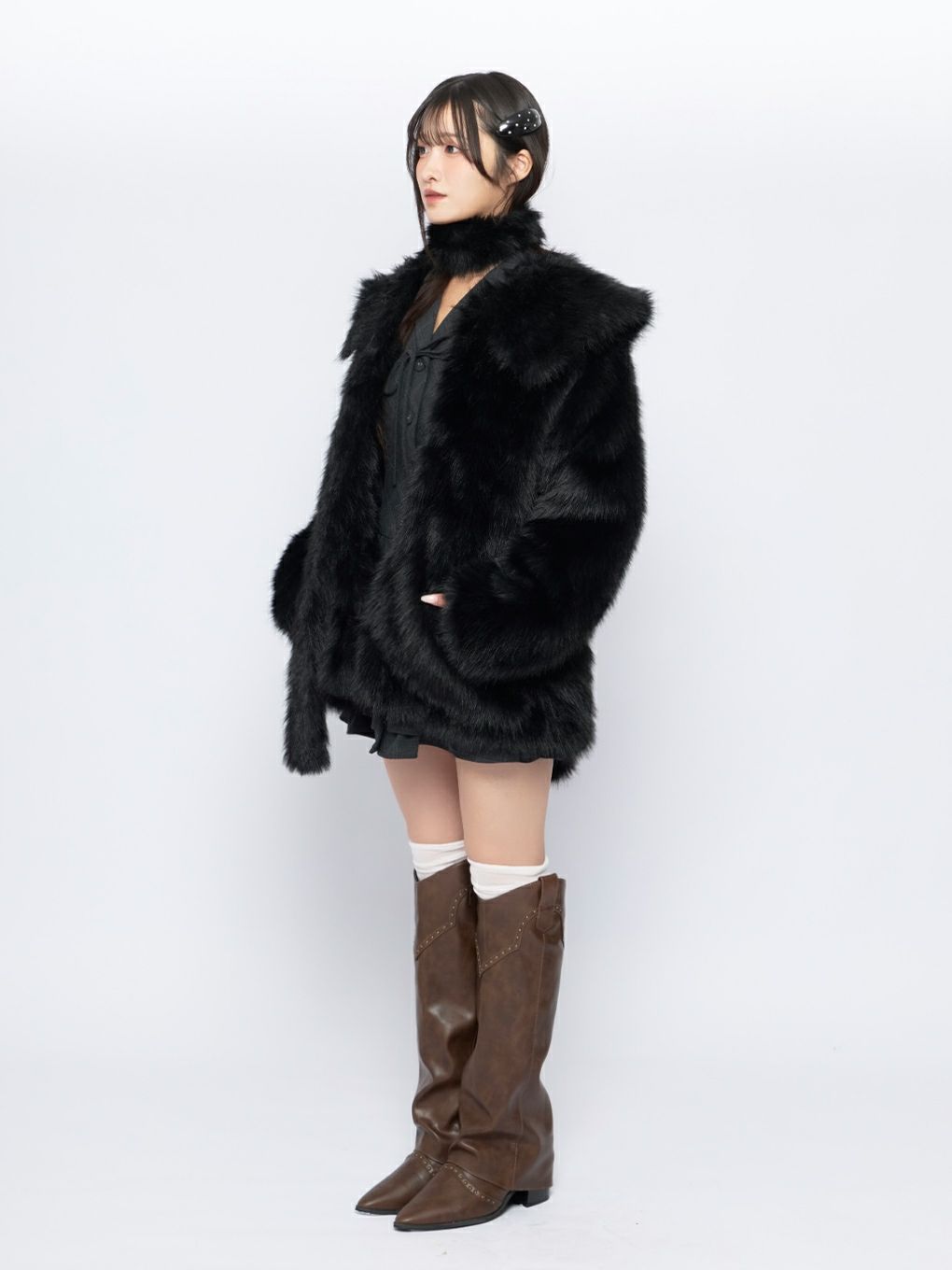 【BUBBLES】ロングファージャケット