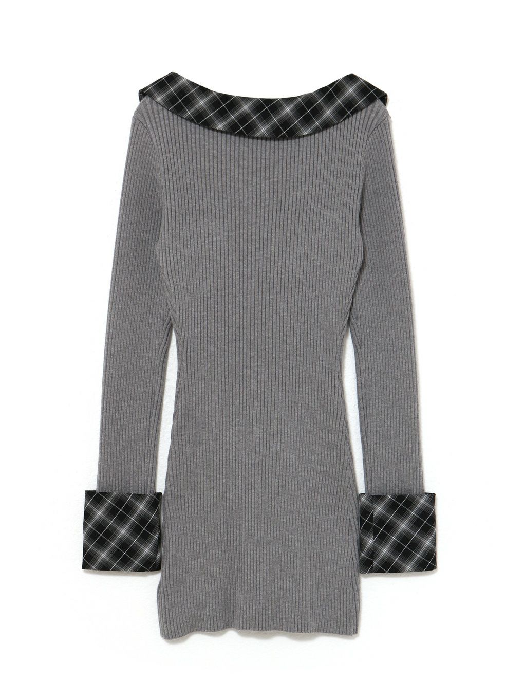 【BUBBLES】フロントジップニットワンピース