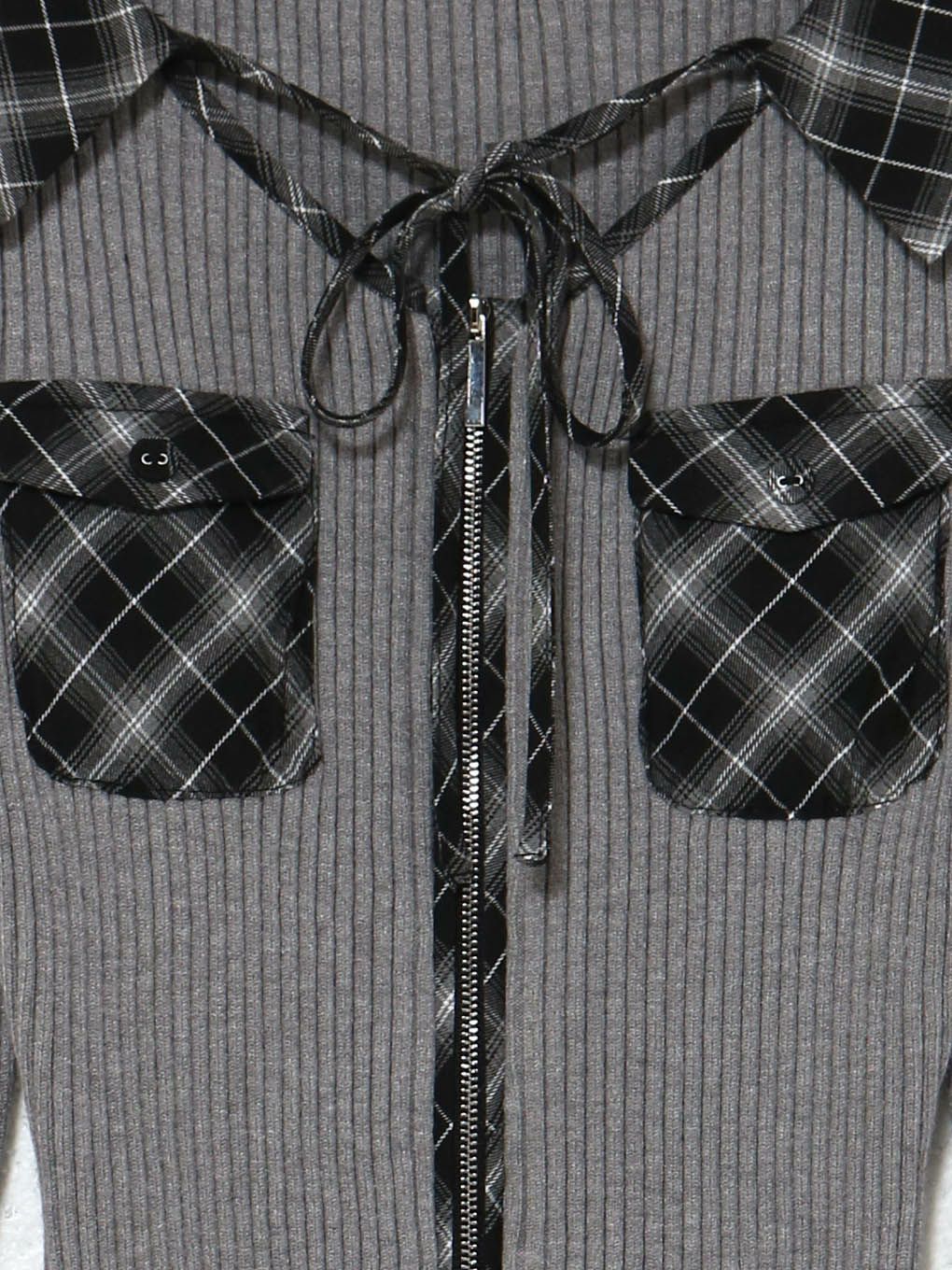 【BUBBLES】フロントジップニットワンピース