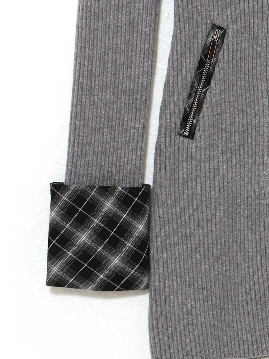 【BUBBLES】フロントジップニットワンピース