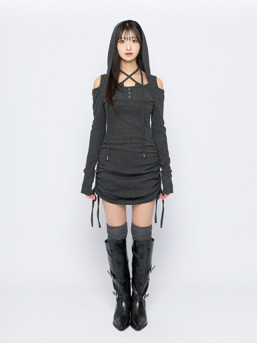 【BUBBLES】フーディーワンピース