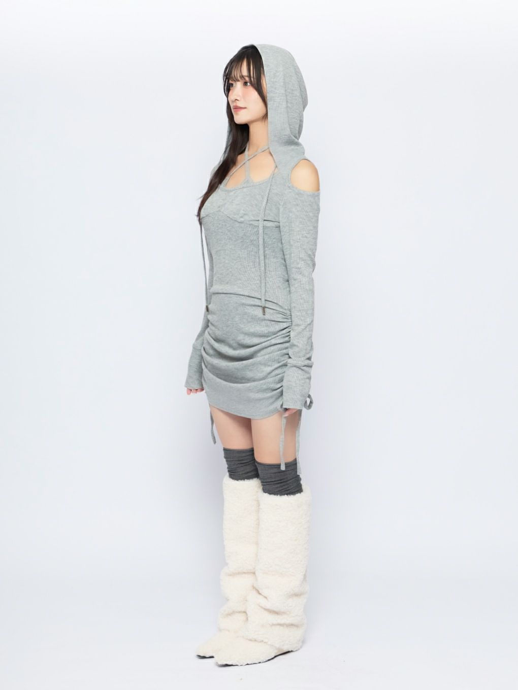 【BUBBLES】フーディーワンピース