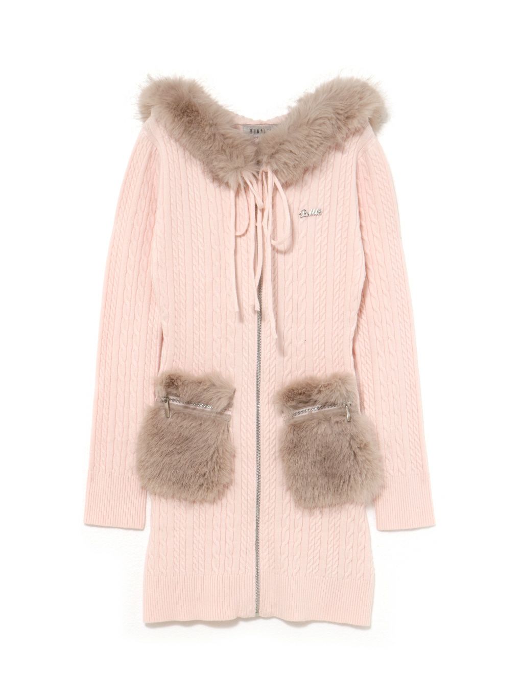  【BUBBLES】ケーブルニットワンピース