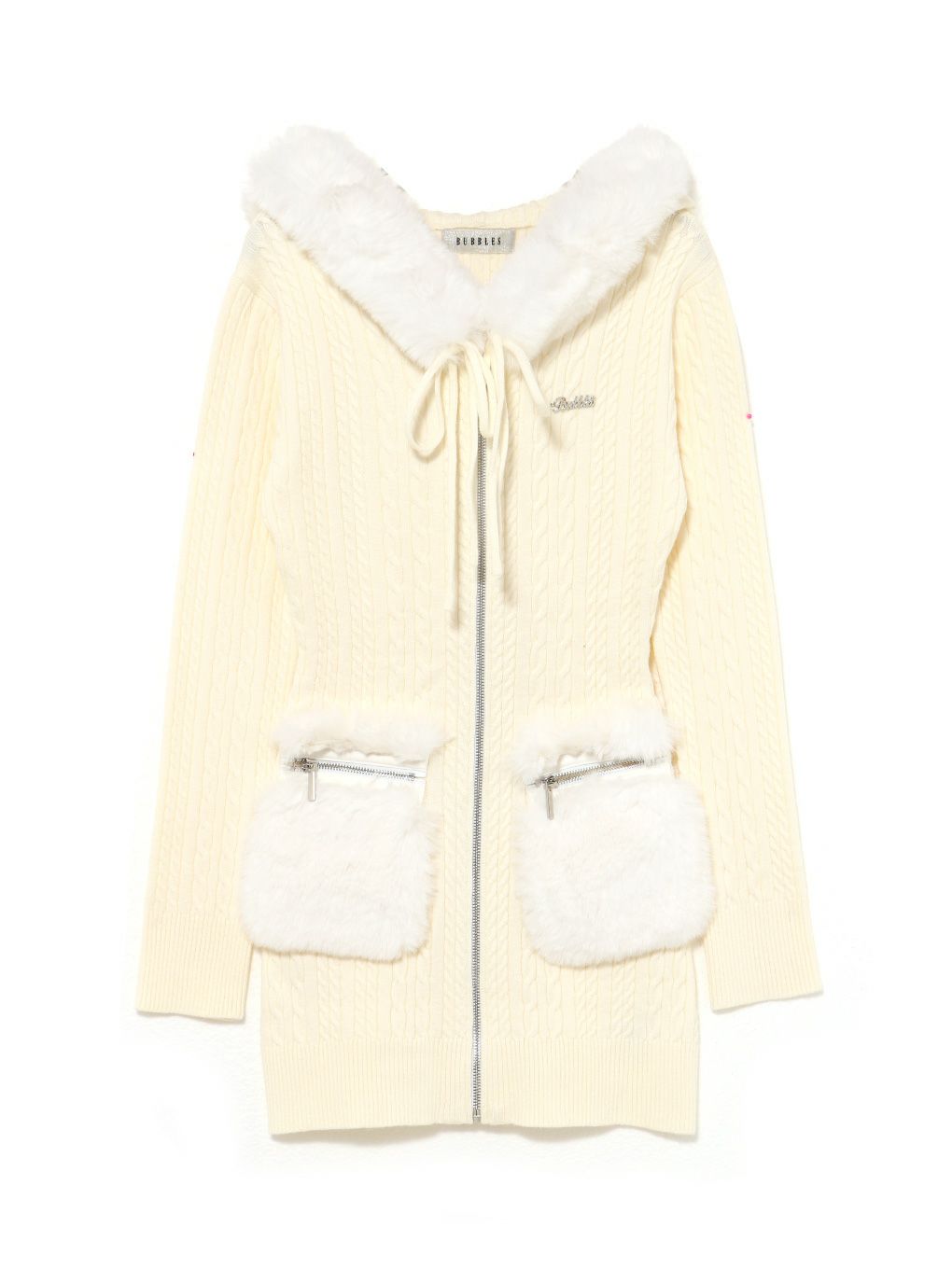  【BUBBLES】ケーブルニットワンピース