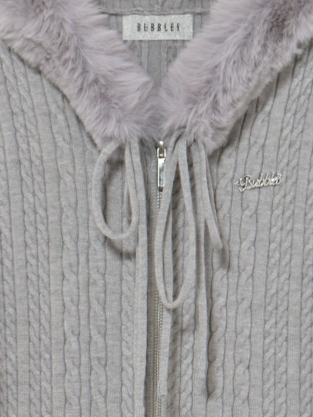  【BUBBLES】ケーブルニットワンピース