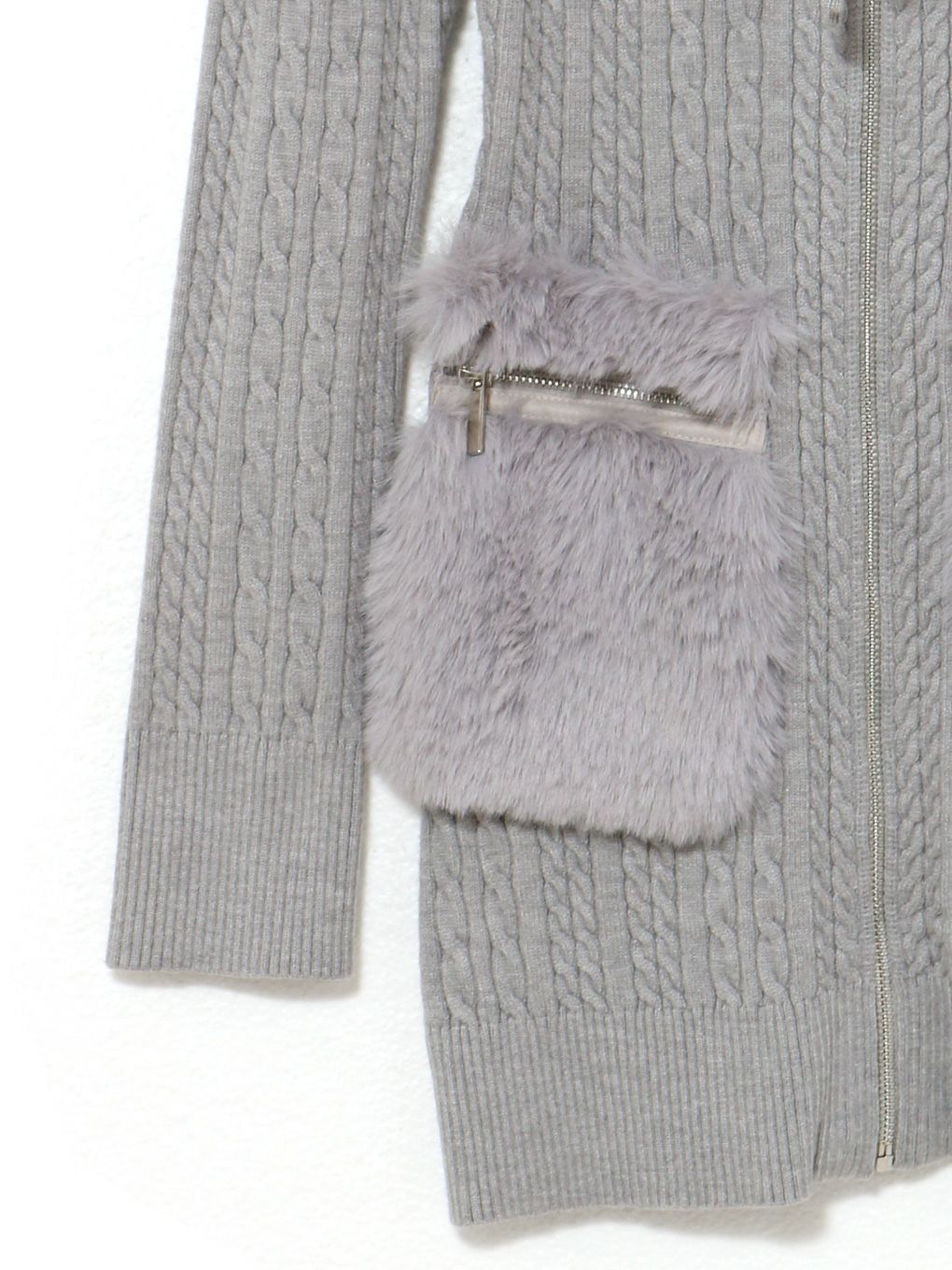  【BUBBLES】ケーブルニットワンピース