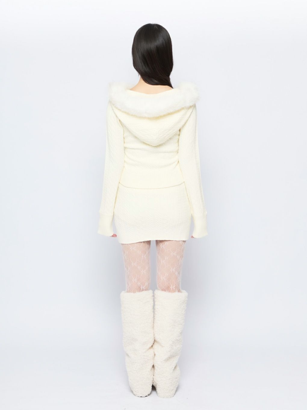 【BUBBLES】ケーブルニットパーカーセットアップ