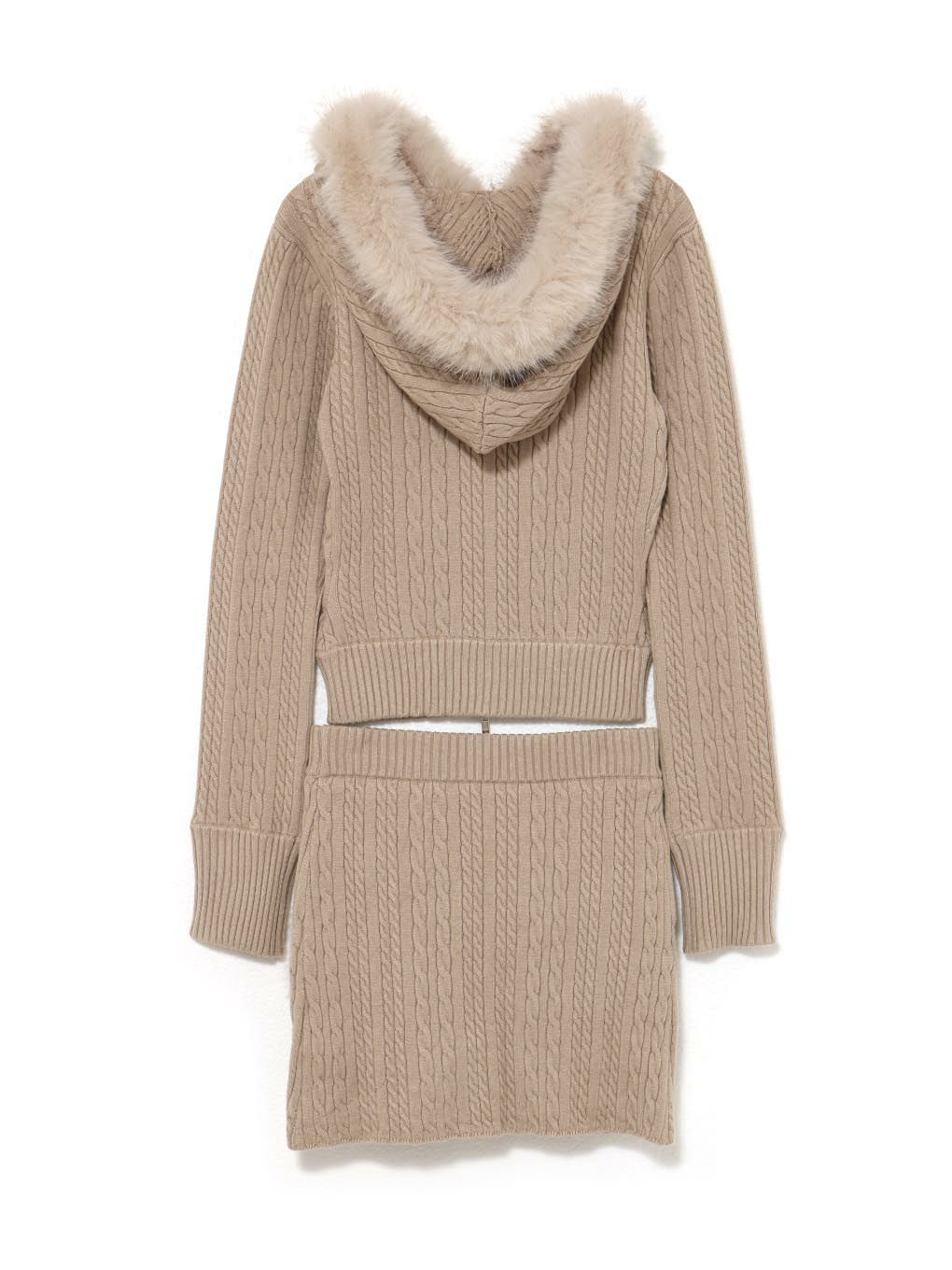 【BUBBLES】ケーブルニットパーカーセットアップ