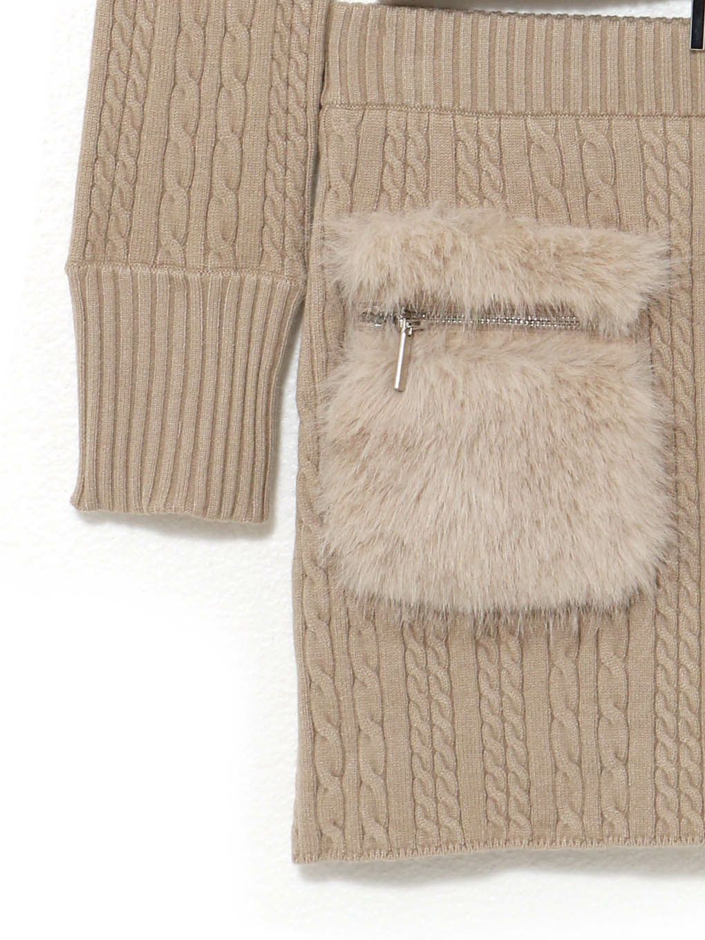 【BUBBLES】ケーブルニットパーカーセットアップ