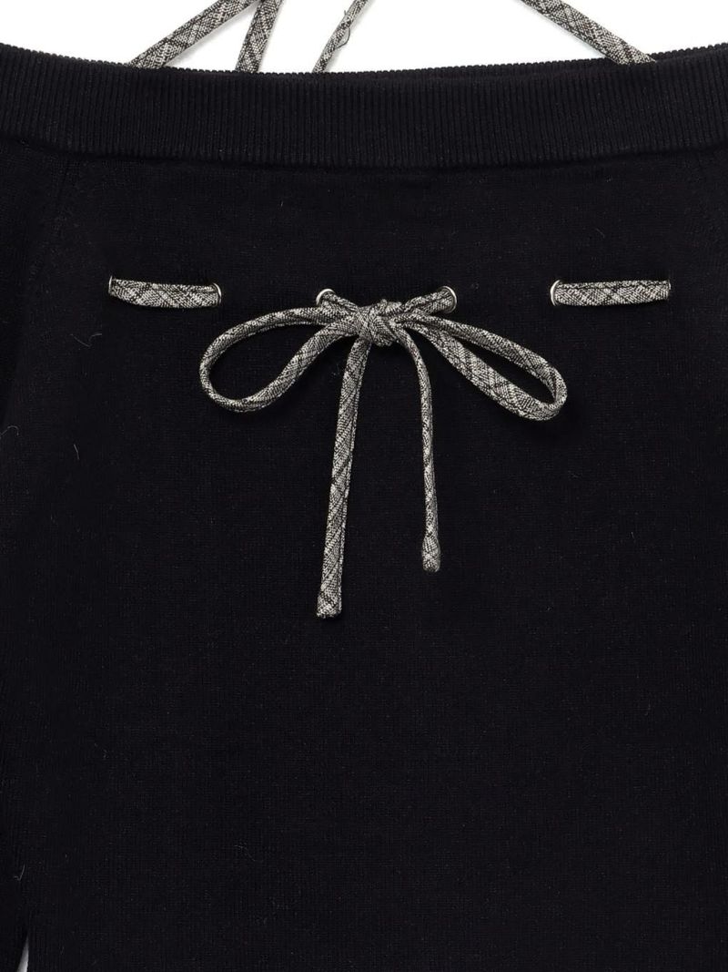 BUBBLES】チェックリボンニットトップス | sparkling mall online store