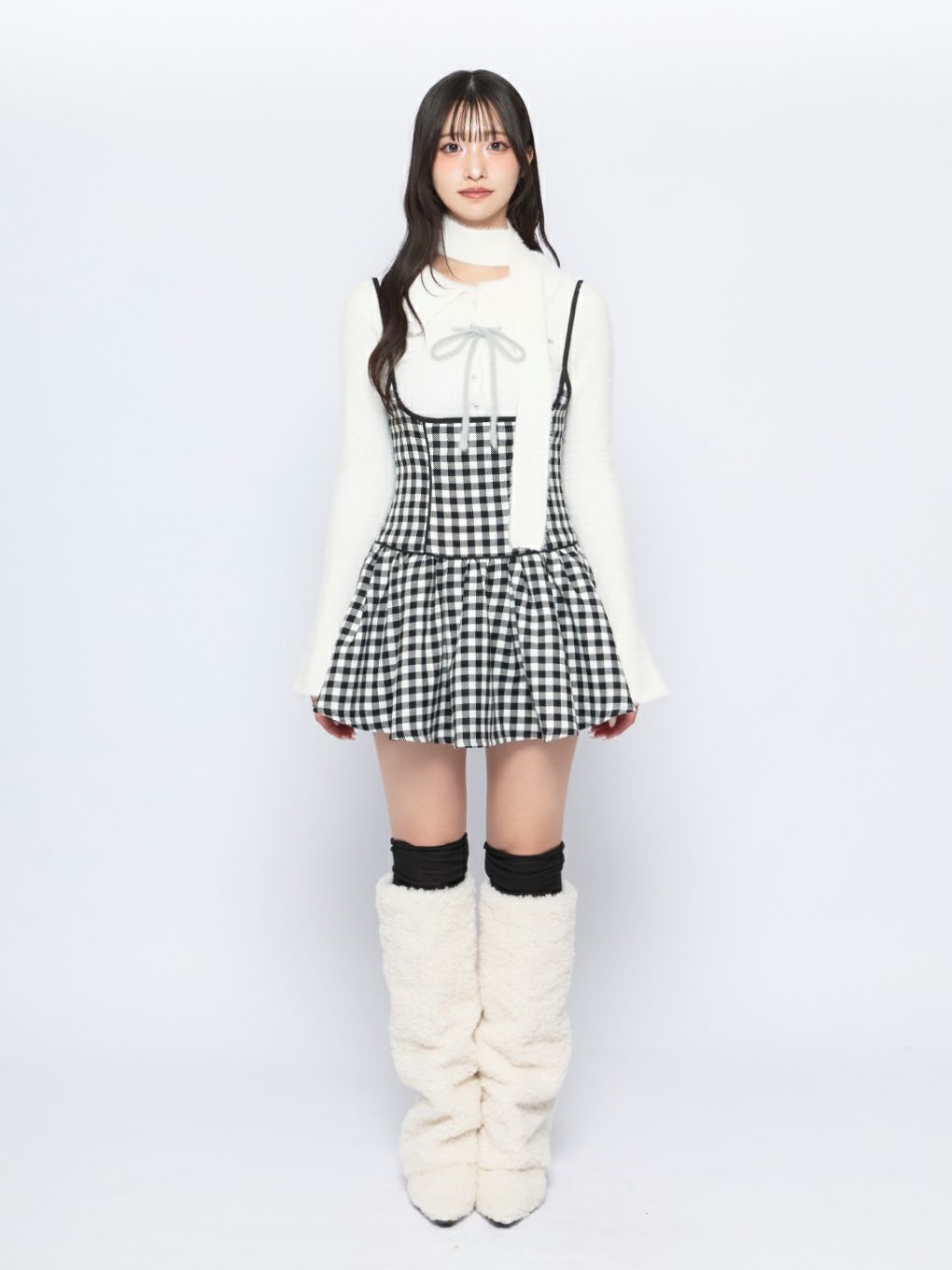 【BUBBLES】パイピングコルセットジャンスカ