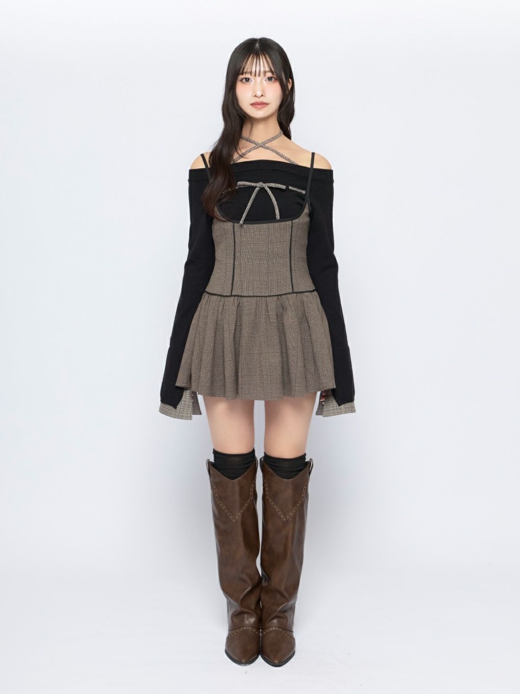 【BUBBLES】パイピングコルセットジャンスカ