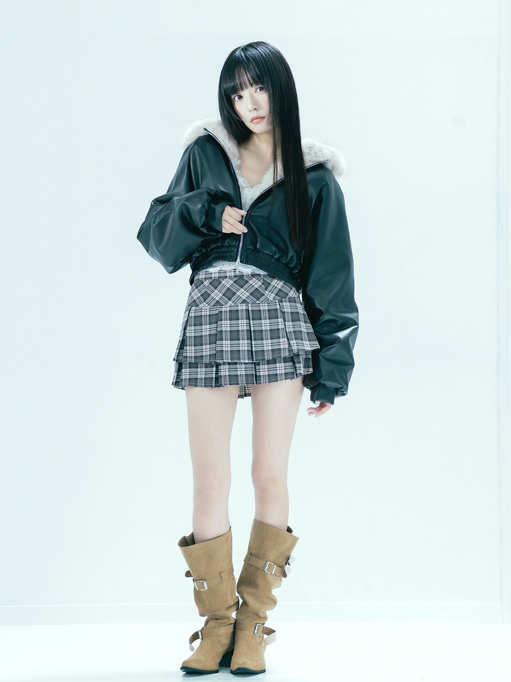 【BUBBLES】ダブルプリーツスカパン